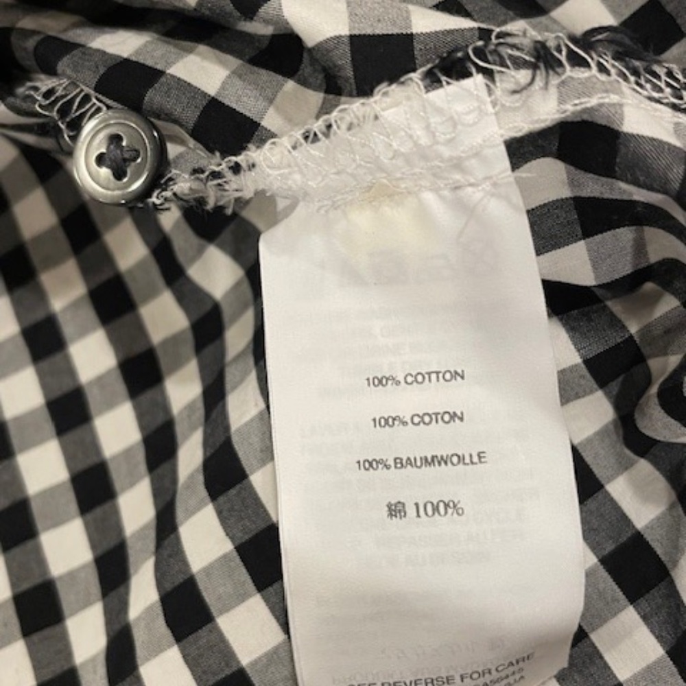 Madewell - Gingham Play Button Down Size Small - image 5